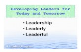 Leadership Leaderly LeaderfulPowerPoint Presentation Author: Brian Mcdonald Created Date: 10/5/2007 4:34:44 PM ...
