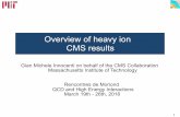 Overview of heavy ion CMS resultsmoriond.in2p3.fr/QCD/2016/FridayMorning/Innocenti.pdfprl 116 (2016) 032301, cms-hin-15-012 ,plb 754 (2016) 59 Gian Michele Innocenti, MIT, Moriond
