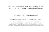 Suspension Analyzer V2.4 C for Windows User’s Manualw.performancetrends.com/PDFs/SaManl4.pdf · 2020. 9. 30. · Suspension Analyzer V2.4 C for Windows User’s Manual Performance