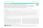 Fatal myositis and spontaneous haematoma induced by ......myositis in patients receiving ipilimumab plus nivolumab was 0.24% [5]. ICI-related myositis mimics primary dermatomyositis