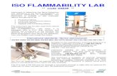 ISO FLAMMABILITY LAB - SAMMLER TEXTILMASCHINEN · 2017. 10. 6. · ISO FLAMMABILITY LAB ** code 3392E ** con il software di gestione dedicato. Attraverso la stessa porta RS232 è