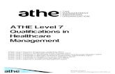 ATHE Level 7 Qualifications in Healthcare Management - Level 7 Healthcare...4 ATHE Titles Included in This Specification This document provides key information on ATHE’s suite of