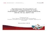 Synthesis Evaluation of Transfer Payments to Pan- Canadian ......transfer payments, created and sustained by Health Canada, to pan-Canadian health organizations, from April 1, 2014