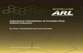 Inductance Calculations of Variable Pitch Helical Inductors · ARL-TR-7380 AUG 2015 . US Army Research Laboratory . Inductance Calculations of Variable Pitch Helical Inductors . by