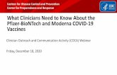 What Clinicians Need to Know About the Pfizer-BioNTech and … · 2020. 12. 18. · What Clinicians Need to Know About the Pfizer-BioNTech and Moderna COVID-19 Vaccines CAPT Amanda