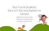 Your Future Students: Dora isn’t the only Explorer on Campus...• USP (Undergraduate Studies Program) • 212 students in beginning year • 1999—University Senate approves permanent
