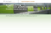 Engineering - German - Springer · springer.com Engineering - German publications Frankfurt Book Fair 2013 - Title Selection ... Pröbster Elastisch Kleben Elastic Bonding ... Zweige