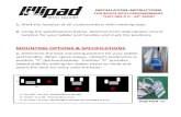 MOUNTING OPTIONS & SPECIFICATIONS - Lillipad Marine...mounting location and mark the pre-drilled hole location on the crossmember closest to the rub rail. 6. Drill a 3/16” hole,