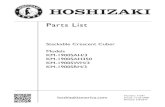 Parts List - HOSHIZAKI3)(350)_pts.pdf · 2018. 2. 26. · Parts List Number: 71291 Issued: 12-22-2008 Revised: 2-8-2017 hoshizakiamerica.com Stackable Crescent Cuber Models KM-1900SAH/3