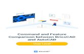 Command and Feature Comparison between BricsCAD and AutoCAD · 2019. 11. 19. · Command and Feature Comprasion - User Level 2 The Draw panel itself is cleaner than AutoCAD’s equivalent