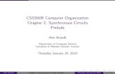 CS3350B Computer Organization Chapter 2: Synchronous ...CS3350B Computer Organization Chapter 2: Synchronous Circuits Prelude Alex Brandt Department of Computer Science University