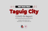 Summary of COVID-19 Cases in Taguig · 2020. 12. 23. · Summary of COVID-19 Cases in Taguig Taguig Weekly Positive Case Reports Taguig Average Weekly Active Cases Attack Rate, Case