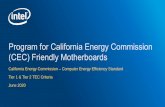 Computer Energy Efficiency Standard June 2020 for CEC Friendl… · 4 What is CEC? –California energy commission CEC has defined a Mandatory energy efficiency standard for PCs.