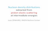 Nucleon density distributions extracted from proton elastic ...seminar/RIBF-NPseminar/NP-Semi...Extraction of neutron densities of Pb isotopes 2012/7/17 22 Fixed medium effect parameters