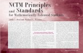 NCTM Principles and Standards for Mathematically Talented ... · The Principles and Standards for School Mathematics published in 2000 by the National Council of Teachers of Mathematics