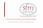 Comité National Français de Microbiologiearamis.obspm.fr/cofusi/ent/SFM-2015.pdf · 2015. 5. 18. · Perspectives 2015-2016 organisés et/ou financés Septembre 2015 Sepsis Day