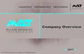 McLane Advanced Technologies - MAT Company Overview - … · 2017. 10. 25. · McLane Maintenance Management System (MMS) and commercialized for use by private sector, non-military