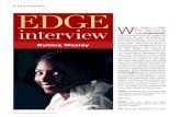 46 INTERVIEW EDGE - Home - Edge Magazine...and bad fashion—although I have been known to take risk with fashion from time to time. EDGE: Who are some of the designers that you like?