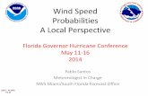 Wind Speed Probabilities A Local Perspective Sessions/TS22... · 2016. 2. 29. · Pablo Santos Meteorologist In Charge NWS Miami/South Florida Forecast Office 305-220-4500 pablo.santos@noaa.gov.