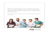 Recommendations to modernize the provincial health ......Recommendations to modernize the provincial health profession regulatory framework 4 Role of regulation In B.C., health profession