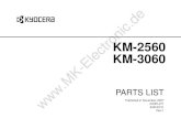KM-3060 KM-2560kyocerabg.com/pdf/Partlist/KM-2560_3060.pdfKM-2560 KM-3060 NOTES 1. Indicate parts number and parts description together with the machine model name when placing an