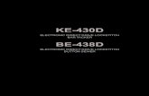 KE-430D - Brother-usa.com...KE-430D, BE-438D i Thank you very much for buying a BROTHER sewing machine. Before using your new machine, please read the safety instructions below and