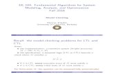 EE 244: Fundamental Algorithms for System Modeling ...Model Checking Stavros Tripakis University of California, Berkeley Stavros Tripakis (UC Berkeley) EE 244, Fall 2016 Model Checking