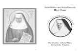 Saint Katharine Drexel Society Holy Hour · 2020. 10. 19. · Blessed be the great Mother of God, Mary most holy. Blessed be her holy and Immaculate Conception. Blessed be her glorious