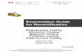 8.2.1-017 - Examination Guide for Recertification...instruction (except for RT level 2 which requires film interpretation). • Level 3: Recertification by level 2 practical examination