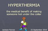 Hyperthermiahyperthermia to treatment of primary or recurrent breast cancers. Hyperthermia when combined with radiotherapy showed an improvement in complete response rate (59 vs 41%),