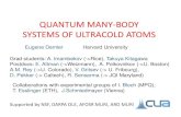 QUANTUM MANY BODY SYSTEMS OF ULTRACOLD ATOMScmt.harvard.edu/demler/2012_TALKS/2012_kourovka_lecture...Superfluid to Mott transition Looking for Higgs particle in the Bose Hubbard model