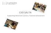 CSD SALTA - Canyons School District · 2020. 1. 16. · All SALTA students are taught the Utah Core standards with compacted pacing. Core standards are evidence-based, aligned with