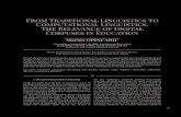 From Traditional Linguistics to Computational Linguistics ... · 65 From Traditional Linguistics to Computational Linguistics. The Relevance of Digital Corpuses in Education Marius