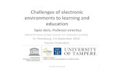 Challenges of electronic environments to learning and ...iite.unesco.org/.../news/639292/openlectures_Tapio_Varis.pdfTapio Varis, Professor emeritus UNESCO IITE Series of Open Lectures:
