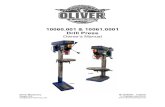 10060.001 & 10061.0001 Drill Press - Oliver Machinery · 2019. 8. 7. · 10060.001 & 10061.0001 Drill Press Owner’s Manual . Oliver Machinery M-10060/61 11/2018 ... • crystalline