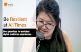 Be Resilient at All Times - Orange Business Services...coordinators and logistics specialists. They typically operate 24/7 and handle more than 5 million assistance calls per year.