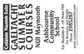 stpaulsratoath.iestpaulsratoath.ie/doc/gaeltacht_summer_courses.pdf · 2012. 3. 21. · Ghaeltacht sa Bhaile Coláiste Naomh Eoin, Maynooth and Ashbourne are made up of a dedicated