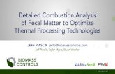 Detailed Combustion Analysis of Fecal Matter to Optimize Thermal Processing Technologies · 2019. 2. 16. · 1 Detailed Combustion Analysis of Fecal Matter to Optimize Thermal Processing