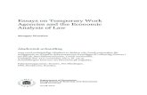 Essays on Temporary Work Agencies and the Economic Analysis …759536/... · 2014. 10. 30. · Temporary work agency, family work experience, young adults, Sweden, labour law, EU