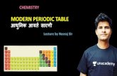MODERN PERIODIC TABLE - WiFiStudy.com · •The modern periodic table is much more comprehensive, logical and simplified than the Mendeleev's periodic table, with 118 elements classified.