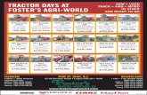 TRACTOR DAYS AT TRACK † 4WD † MFWD NEW † USED … · 2018. 10. 17. · Lights, A/S Ready, 20 Hour DEMO, $350,000 2018 Versatile 310 710 Duals, 6 Hydraulics, LED Lights, A/S