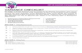 VARIANCE CHECKLIST...VARIANCE CHECKLIST Per RCMC 17.20.030, Variances may be granted by the Planning Commission when special circumstances such as lot size, shape, topography, location,