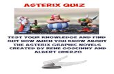 What colours are Asterix ... What colours are Asterix’s usual clothes? a) lack top, red trousers, brown shoes b) lue and white striped trousers and brown shoes c) White tunic, red