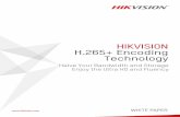 HIKVISION H.265+ Encoding Technology...H.264 H.265+ Rate 1 Cafe, Sufficient Illumination, Many Moving Objects 3,481 650 81.3% 2 Cafe, Sufficient Illumination, A Few Moving Objects