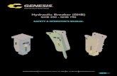 SAFETY & OPERATOR’S MANUAL...8 Genesis Hydraulic Breaker GHB 250-750 2019 Genesis Attachments, LLC. 2019 Genesis Attachments, LLC Genesis Hydraulic Breaker GHB 250-750 9 ... as it