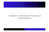 Chapter 6: Momentum Analysis of Flow SystemsMeccanica dei Fluidi I (ME) 4 Chapter 6: Momentum Analysis of Flow Systems Newton’s Laws Newton’s laws are relations between motions