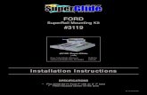 3119 - Ford Install Instruct `10-13-14 revA2 · ii #3119 SG Installation Instructions (rev 10.13.14:revA2) IMPORTANT DO NOT OPERATE HITCH UNTIL YOU READ THIS SECTION! 1. The SuperGlide