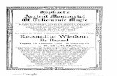 Raphael's ancient manuscript of talismanic magic, containing …iapsop.com/ssoc/1916__raphael_de_laurence___raphaels... · 2015. 6. 13. · 1^ 311vi^13^ 3303 ') ^)^!' 5' 01^ " ^1011^03