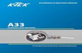 Continuous Level Transmitter...A33-0200-1 Rev nc (04-2009) DRR0168 3 Continuous Level Transmitter A33 1.1 The K-TEK Model A33 is an inexpensive electronic liquid level measuring system.