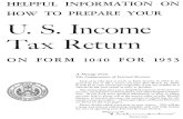 INSTRUCTIONS 1040 (1953) - Internal Revenue Service · 2012. 7. 16. · Title: INSTRUCTIONS 1040 (1953) Subject: U.S. INCOME TAX RETURN Created Date: 4/13/1999 5:47:57 PM